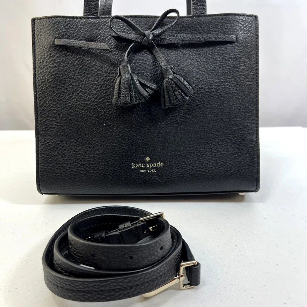 Kate Spade Hayes Street Small Black Sam Satchel Bag